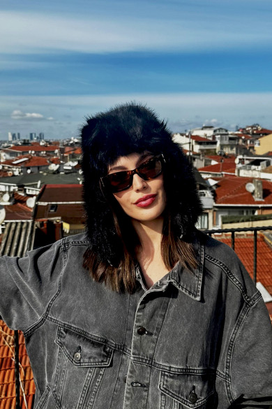 Kadın Kışlık Suni Kürklü Luxury Pilot Şapka