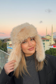 Kadın Kışlık Suni Kürklü Luxury Pilot Şapka