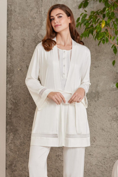 Pierre Cardin Dantelli Penye Lohusa Pijama Takımı 2800 | Doğum Sonrası Şıklık