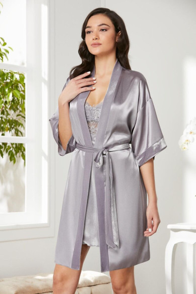 Pierre Cardin Kadife Saten Gecelik ve Sabahlık Takım 4045 | Şıklık ve Zarafet