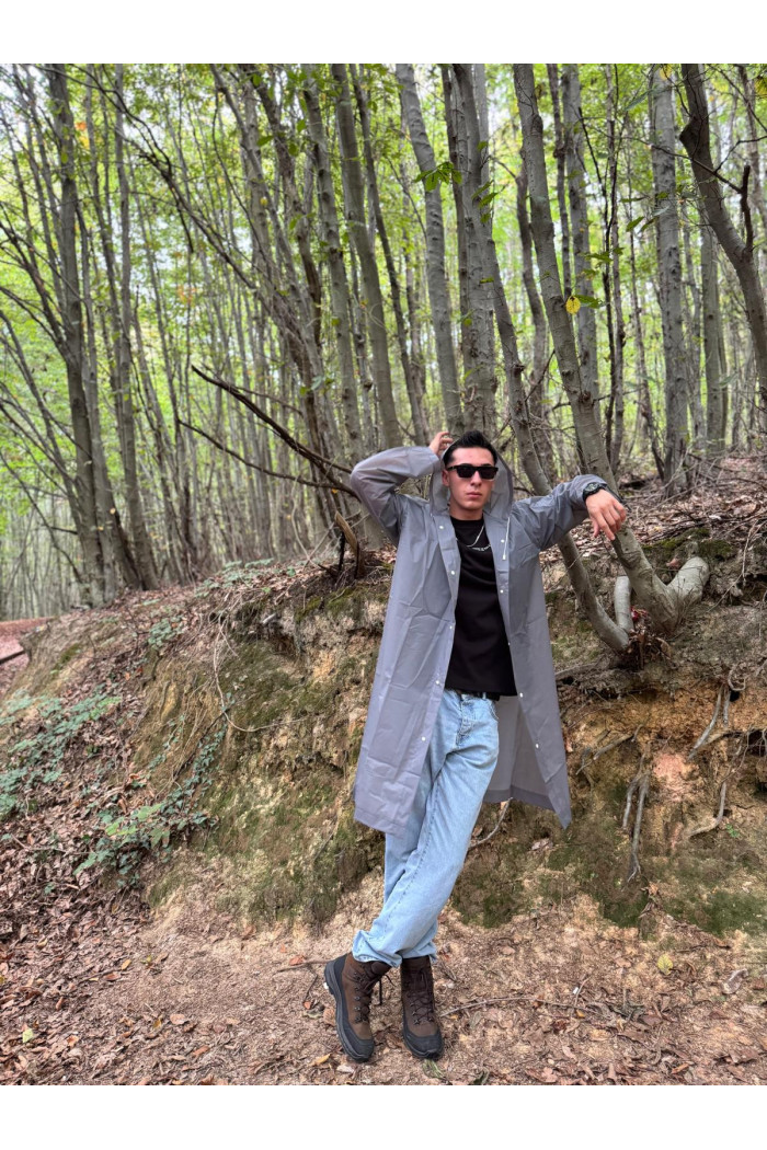 Unisex Eva Kumaş Günlük Yağmurluk