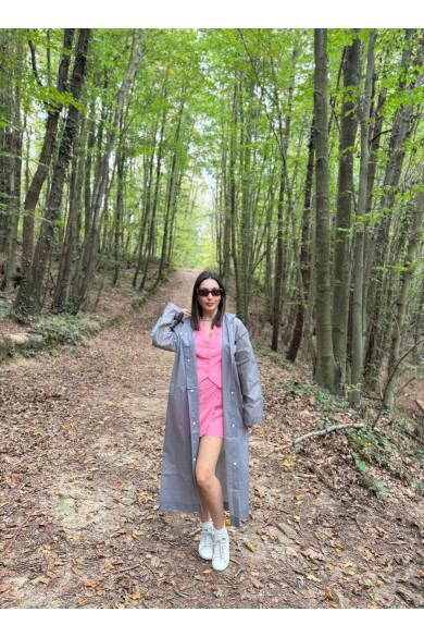 Unisex Eva Kumaş Günlük Yağmurluk