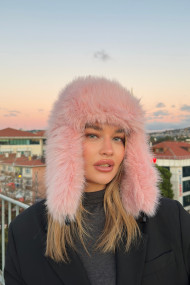 Kadın Kışlık Suni Kürklü Luxury Pilot Şapka