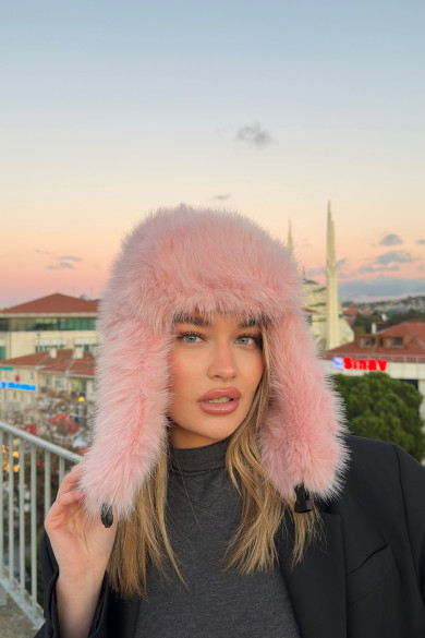 Kadın Kışlık Suni Kürklü Luxury Pilot Şapka