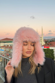 Kadın Kışlık Suni Kürklü Luxury Pilot Şapka